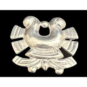 William Spratling Taxco Mexico Chupamirto Azteca Sterling Silver Brooch Pin RARE